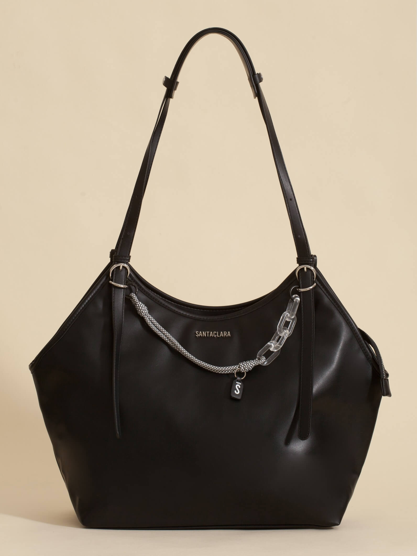Cartera Shopper Navy Charm Negro