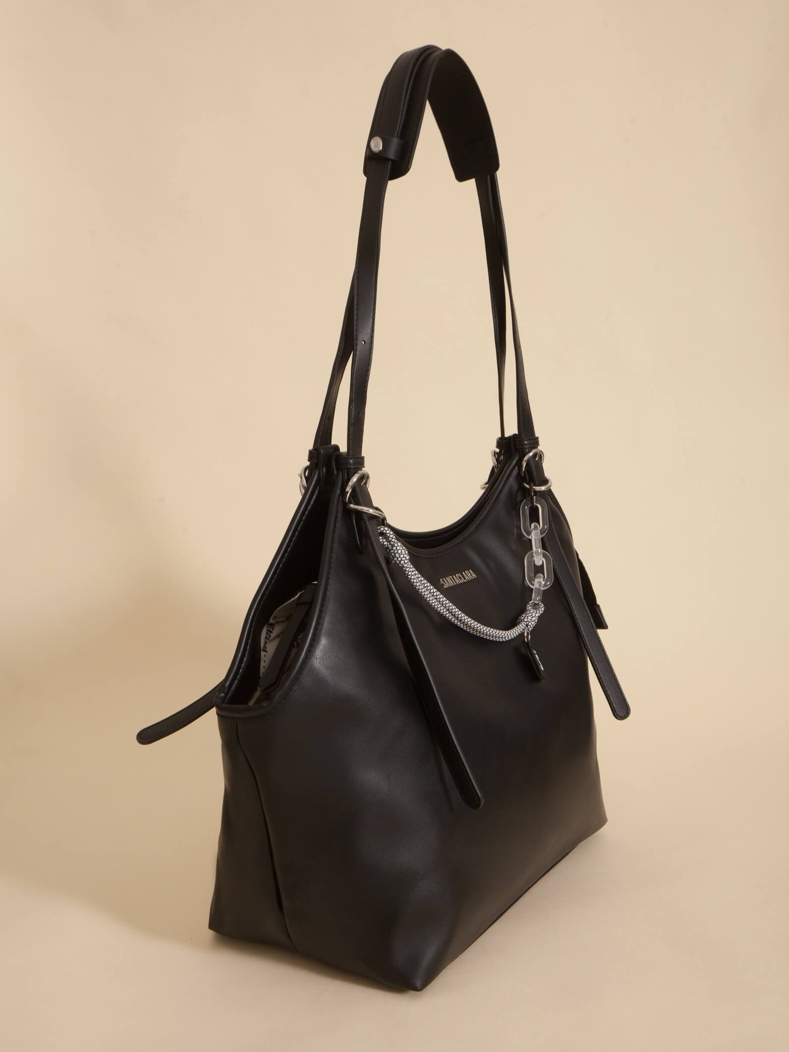 Cartera Shopper Navy Charm Negro