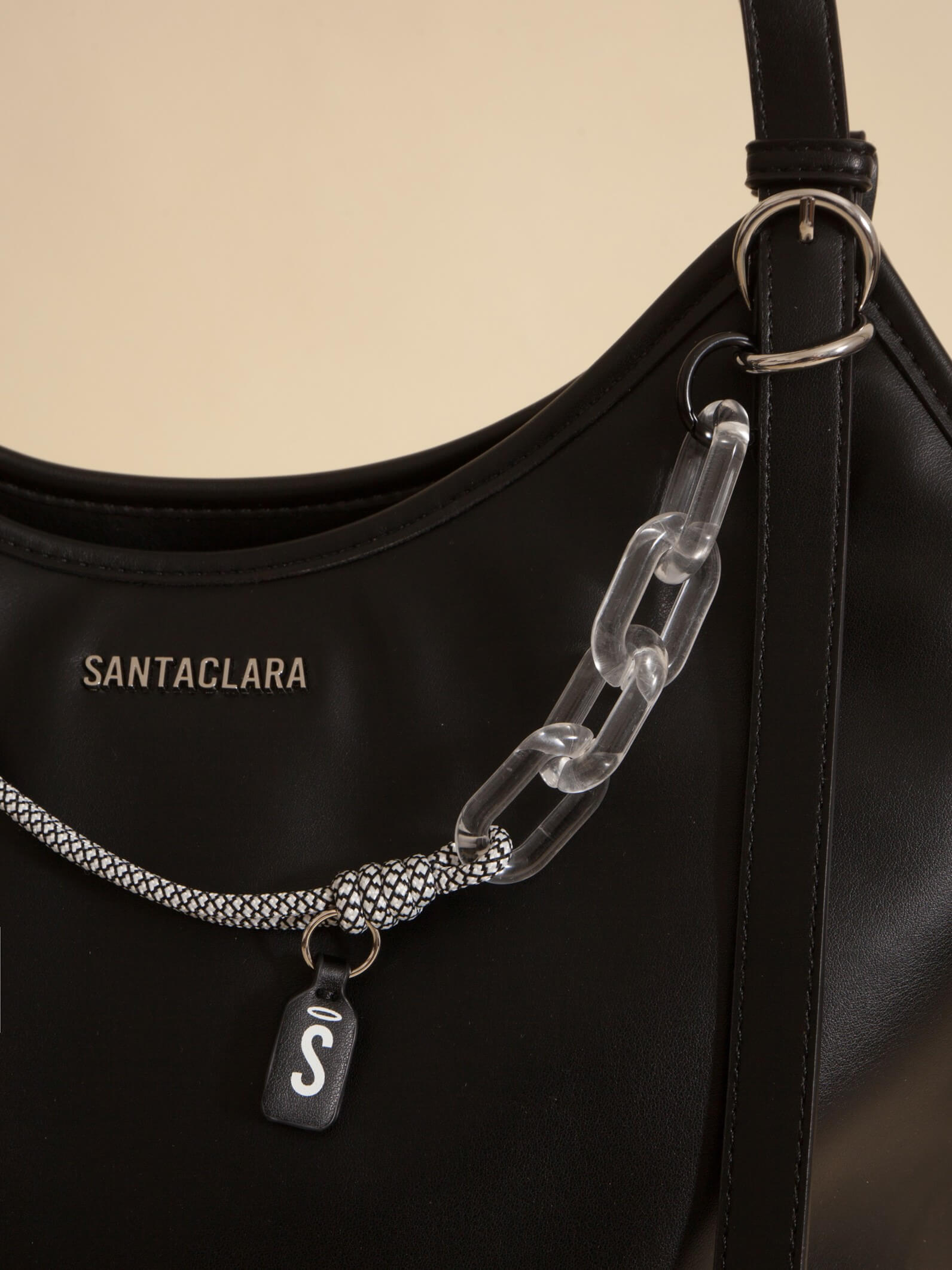 Cartera Shopper Navy Charm Negro