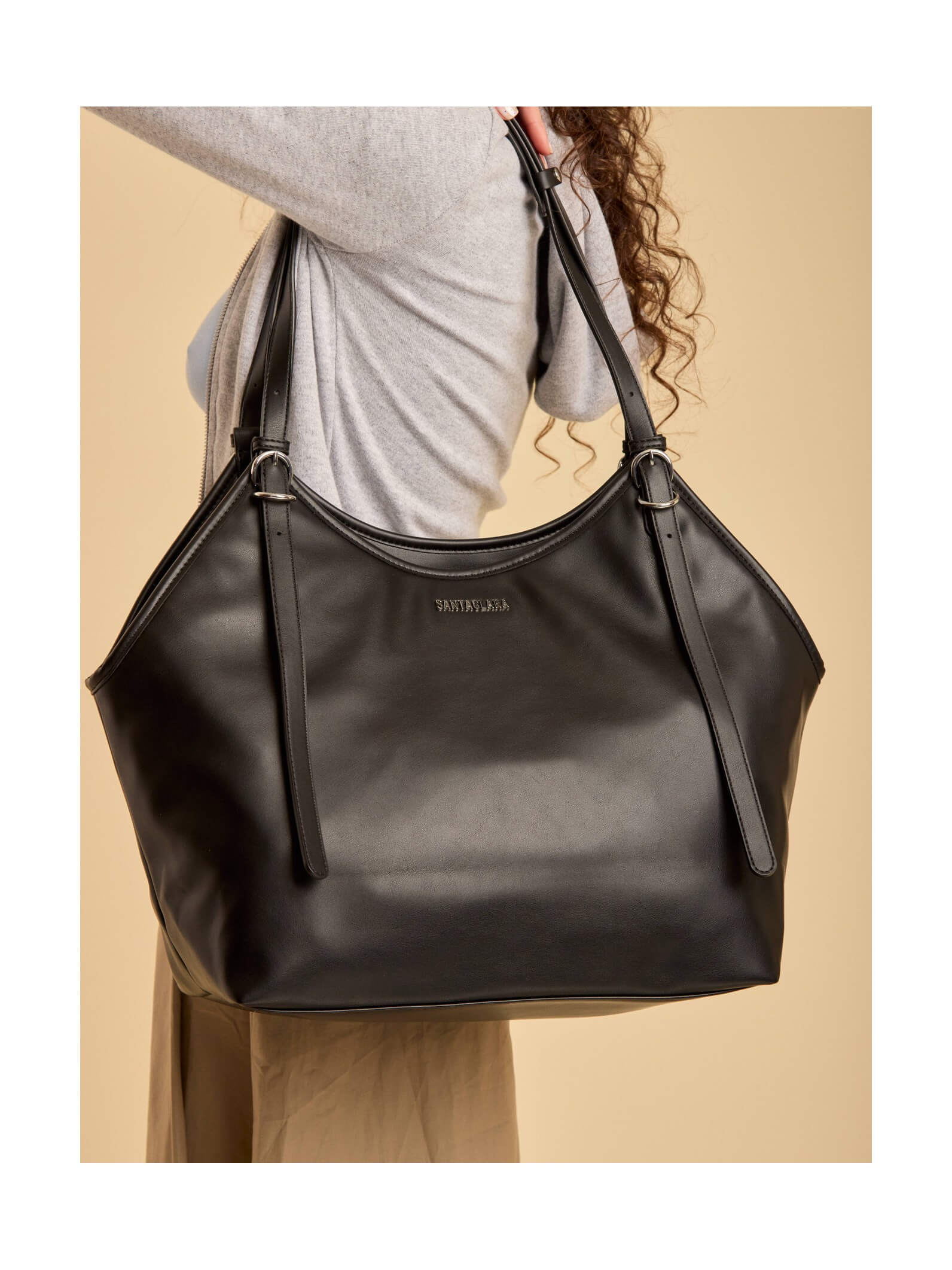 Cartera Shopper Navy Charm Negro