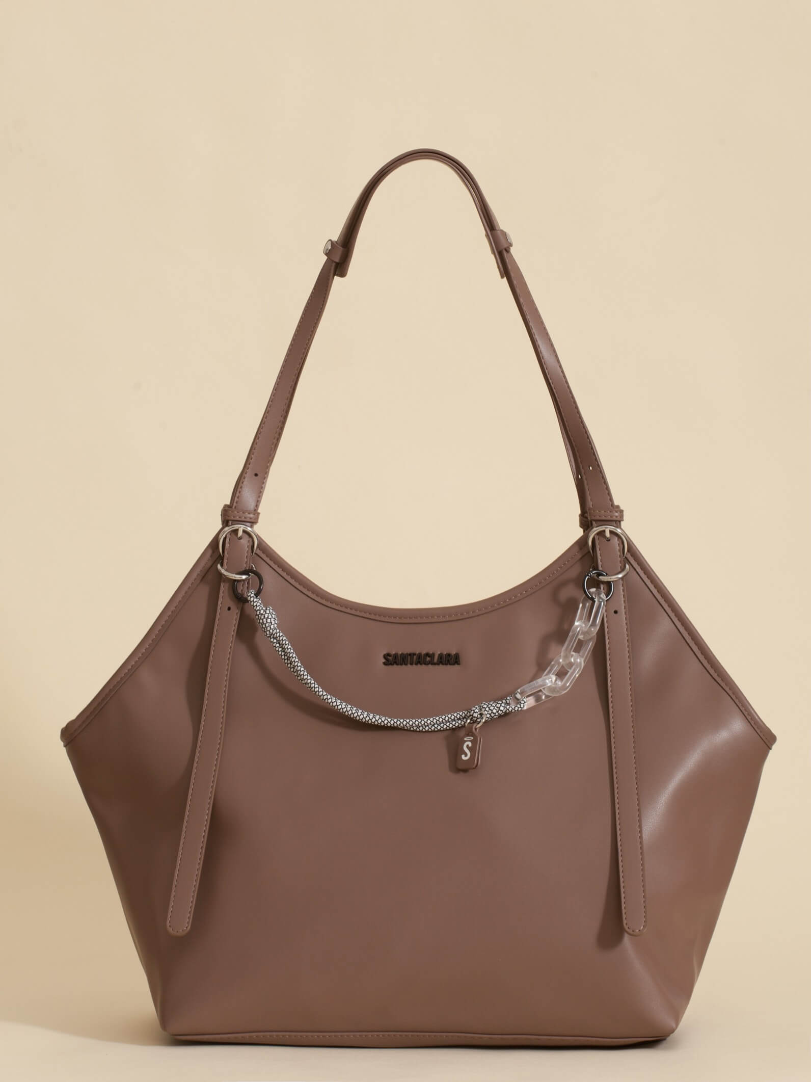 Cartera Shopper Navy Charm Chocolate