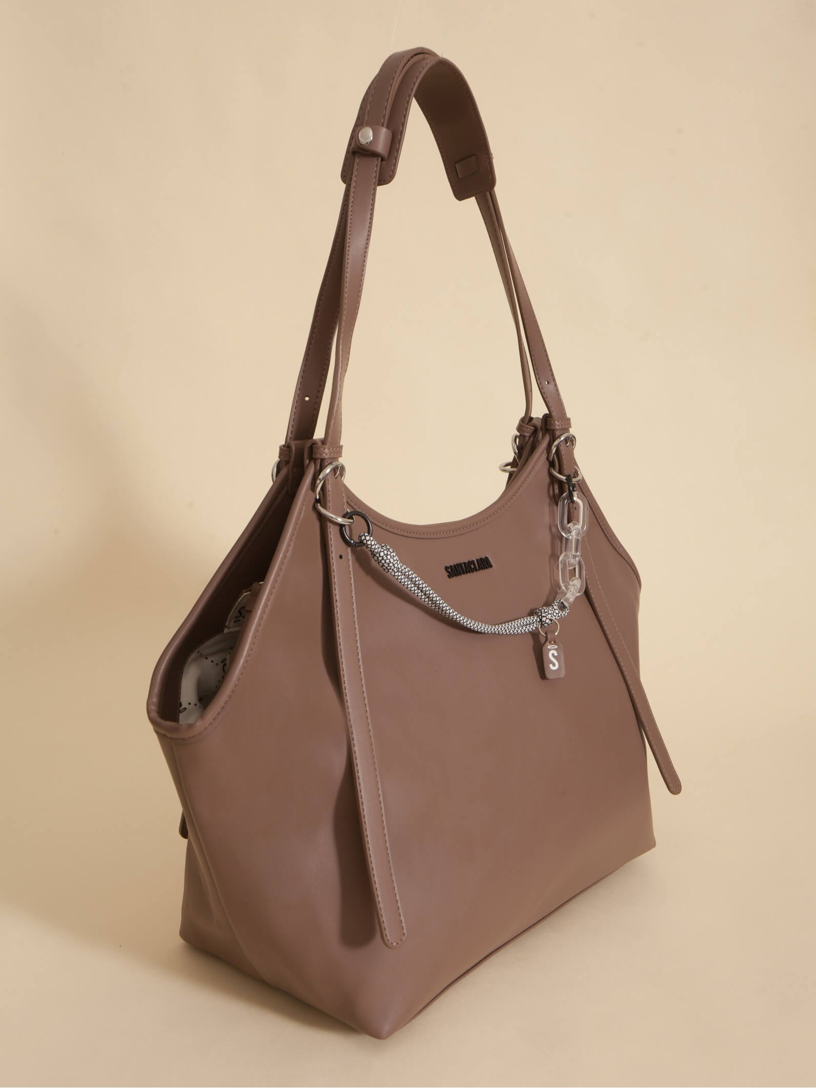 Cartera Shopper Navy Charm Chocolate