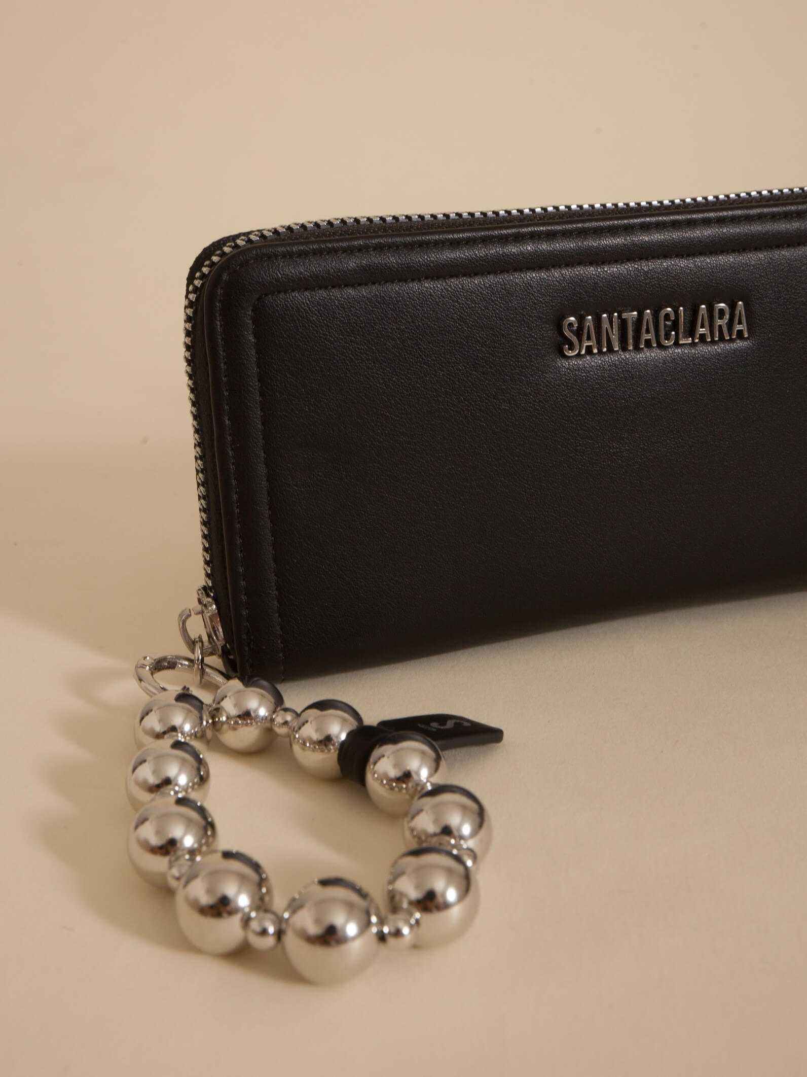 Billetera Grande Perla Negro