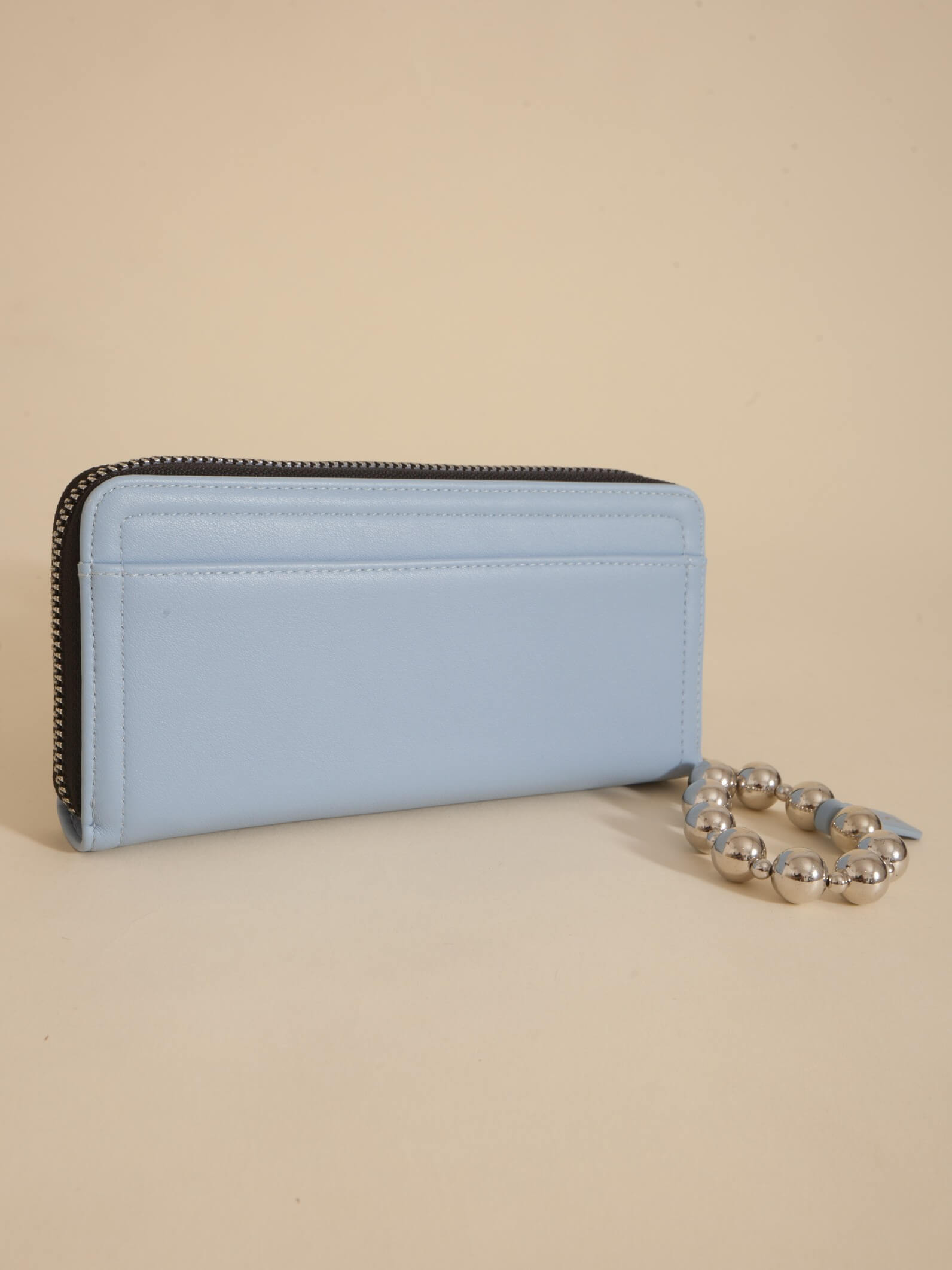 Billetera Grande Perla Celeste Anticloning