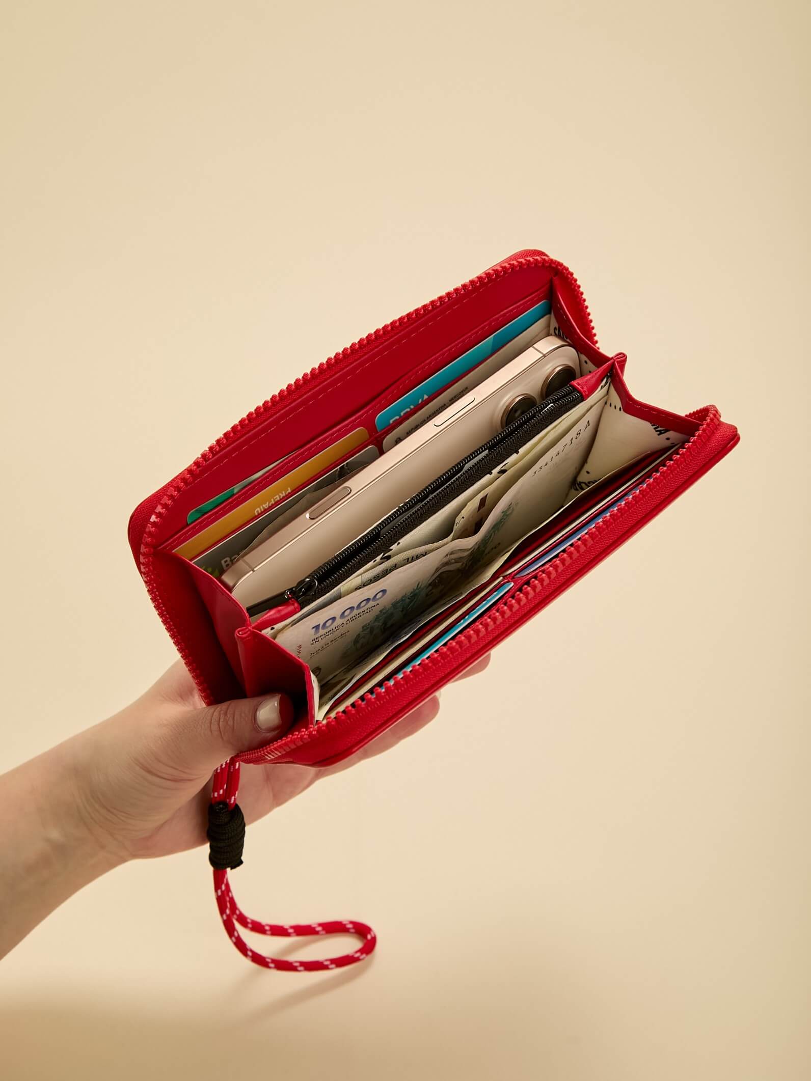 Billetera Lupe Rojo Anticloning