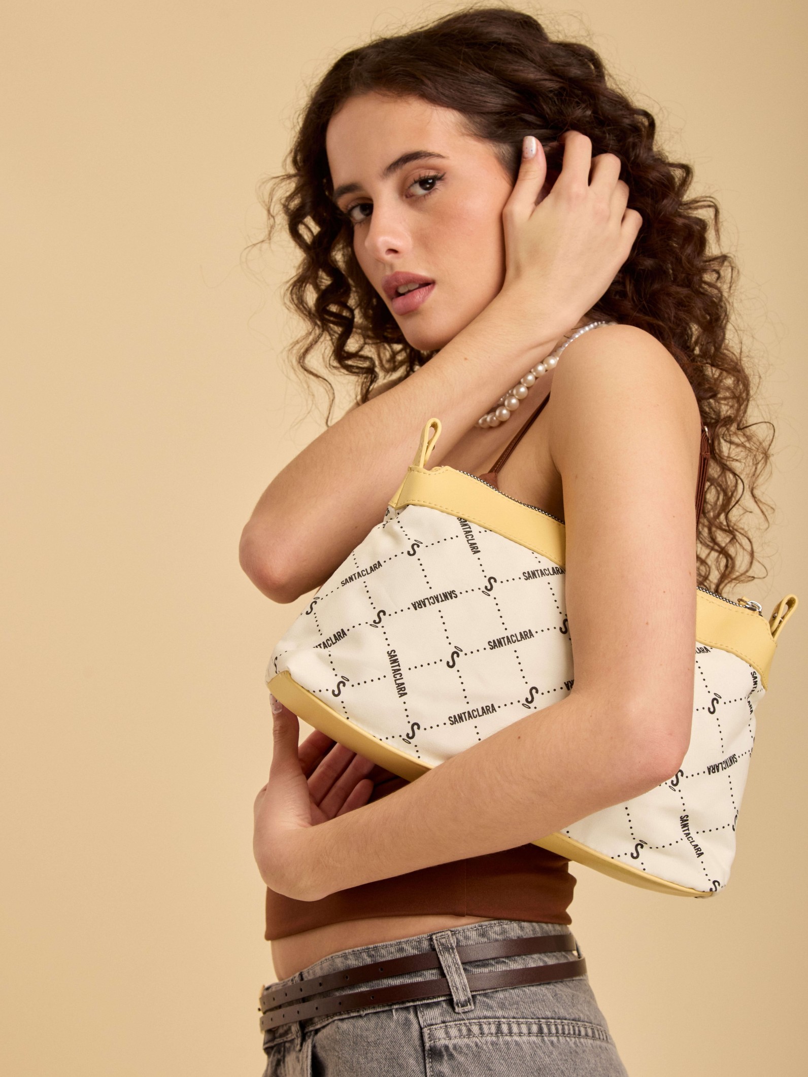 Cartera Navy Charm Vainilla