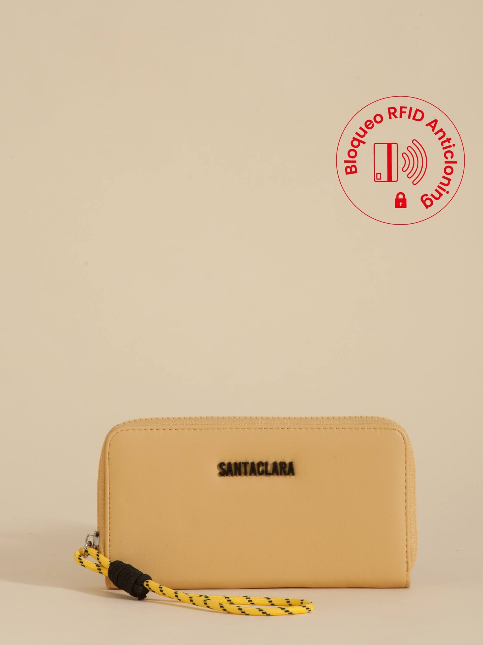 Billetera Lupe Amarillo Anticloning