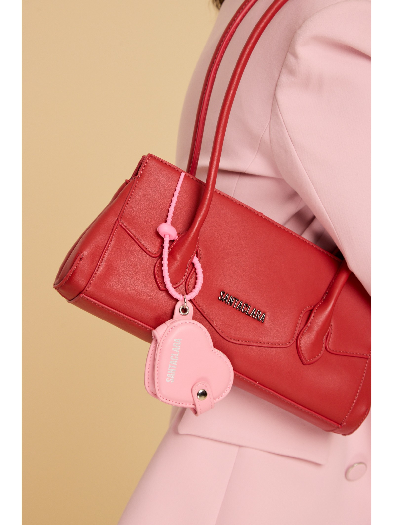 Charm Relicario Corazón Rosa