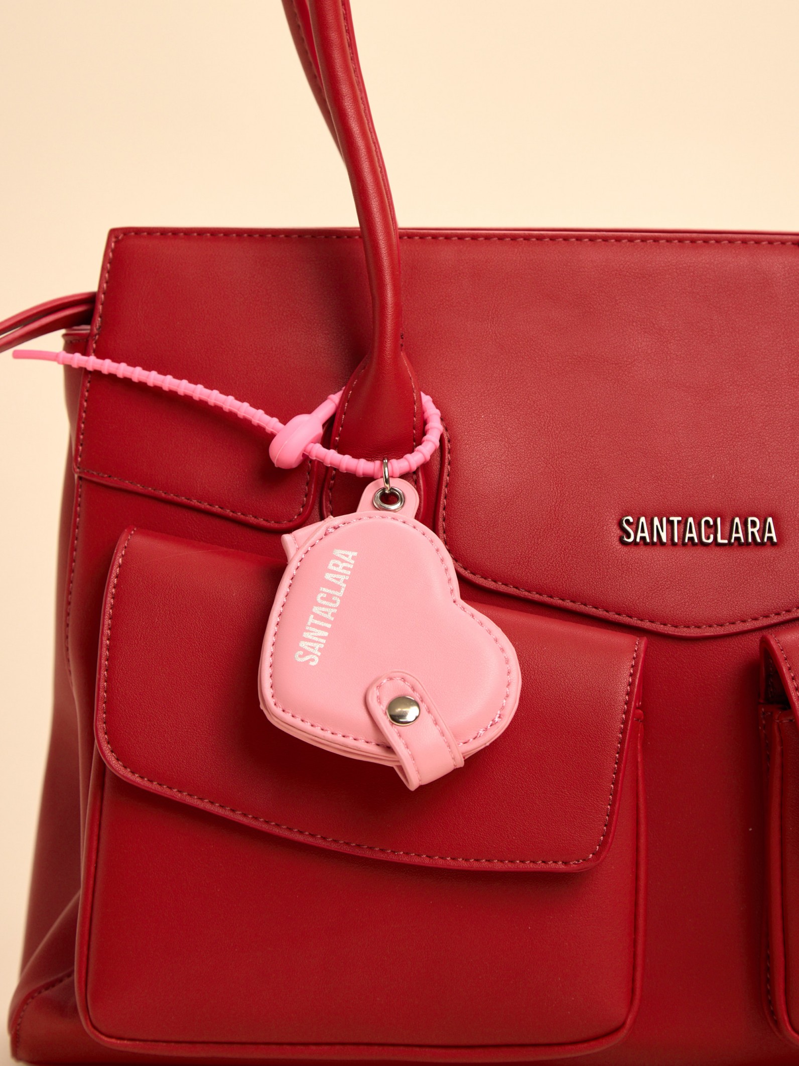 Charm Relicario Corazón Rosa
