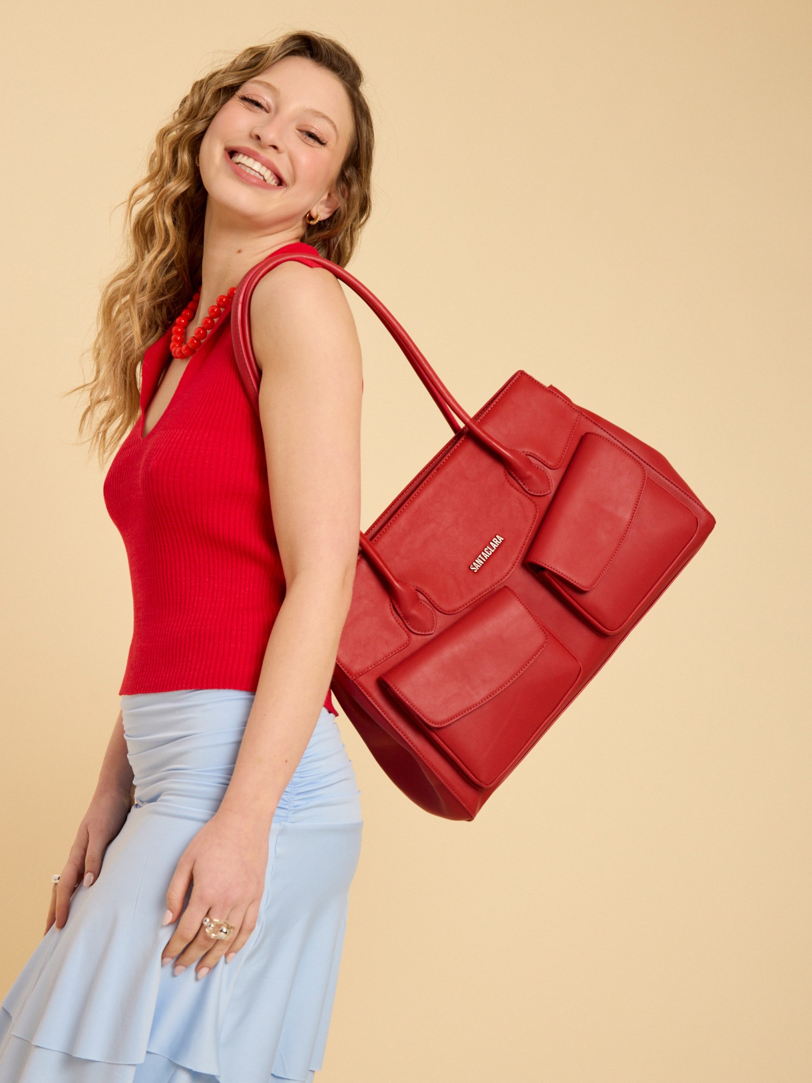 Cartera Renata Rojo