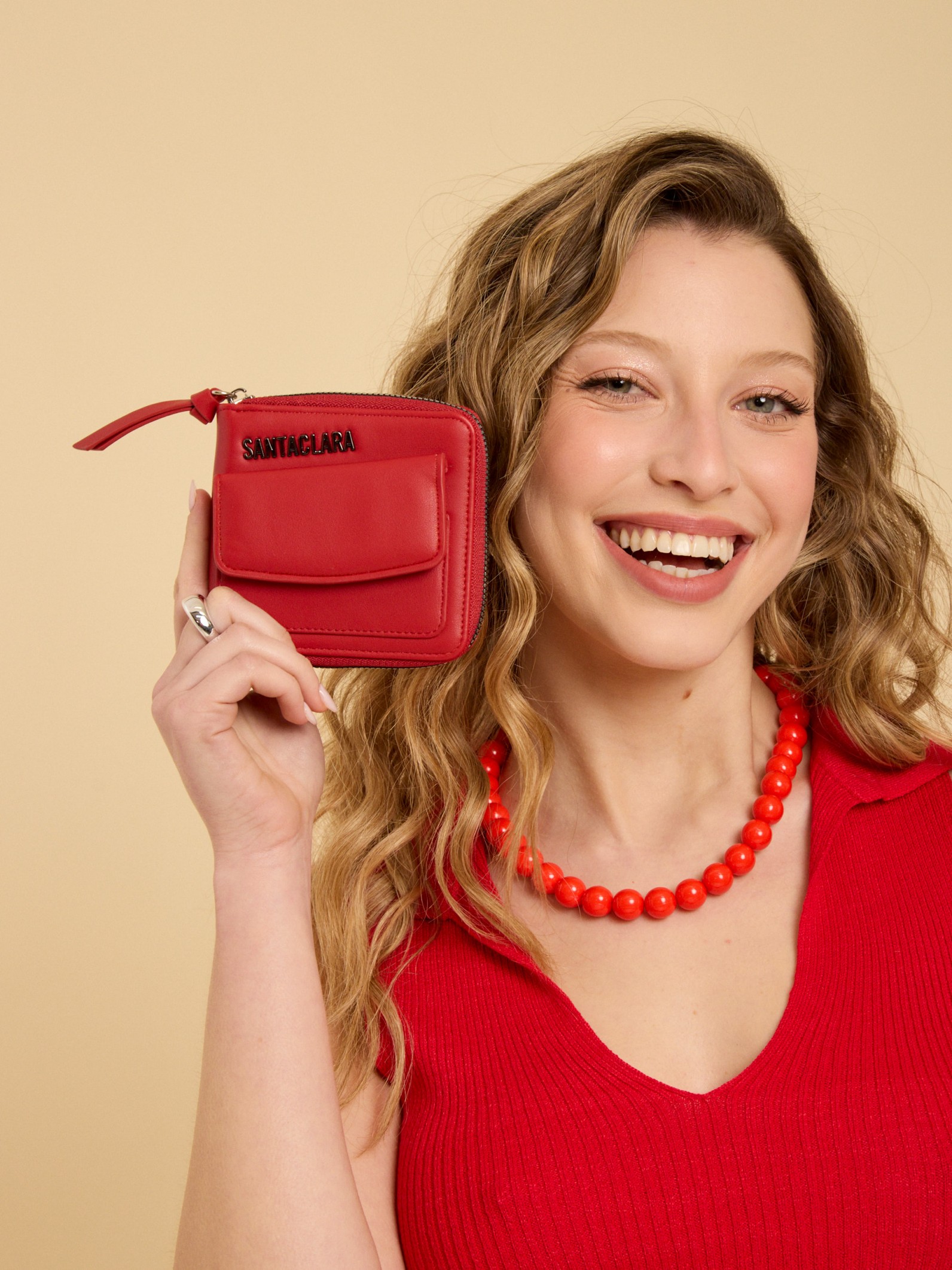 Billetera Renata Anticloning Rojo