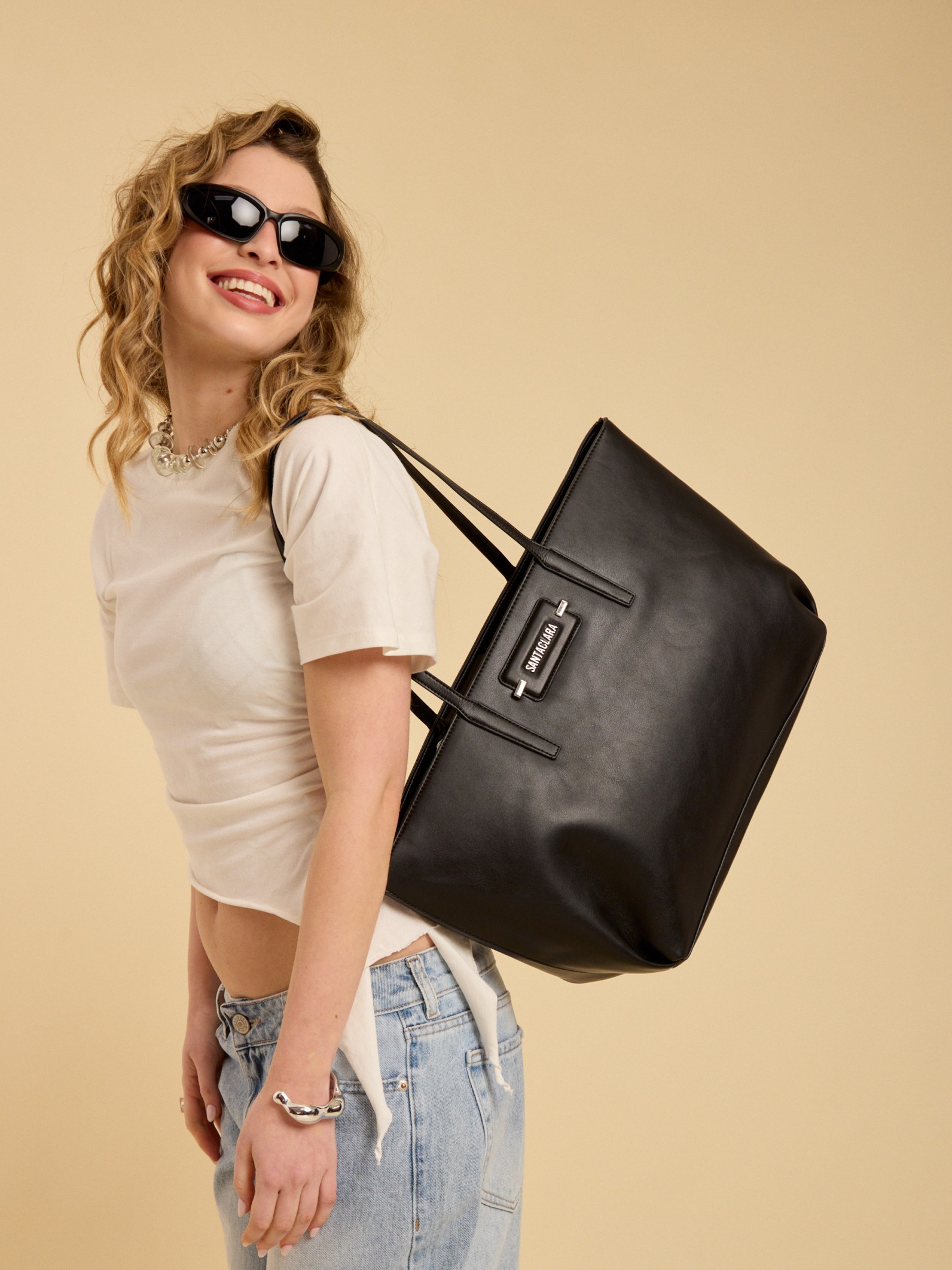 Cartera Shopper Dana Negro