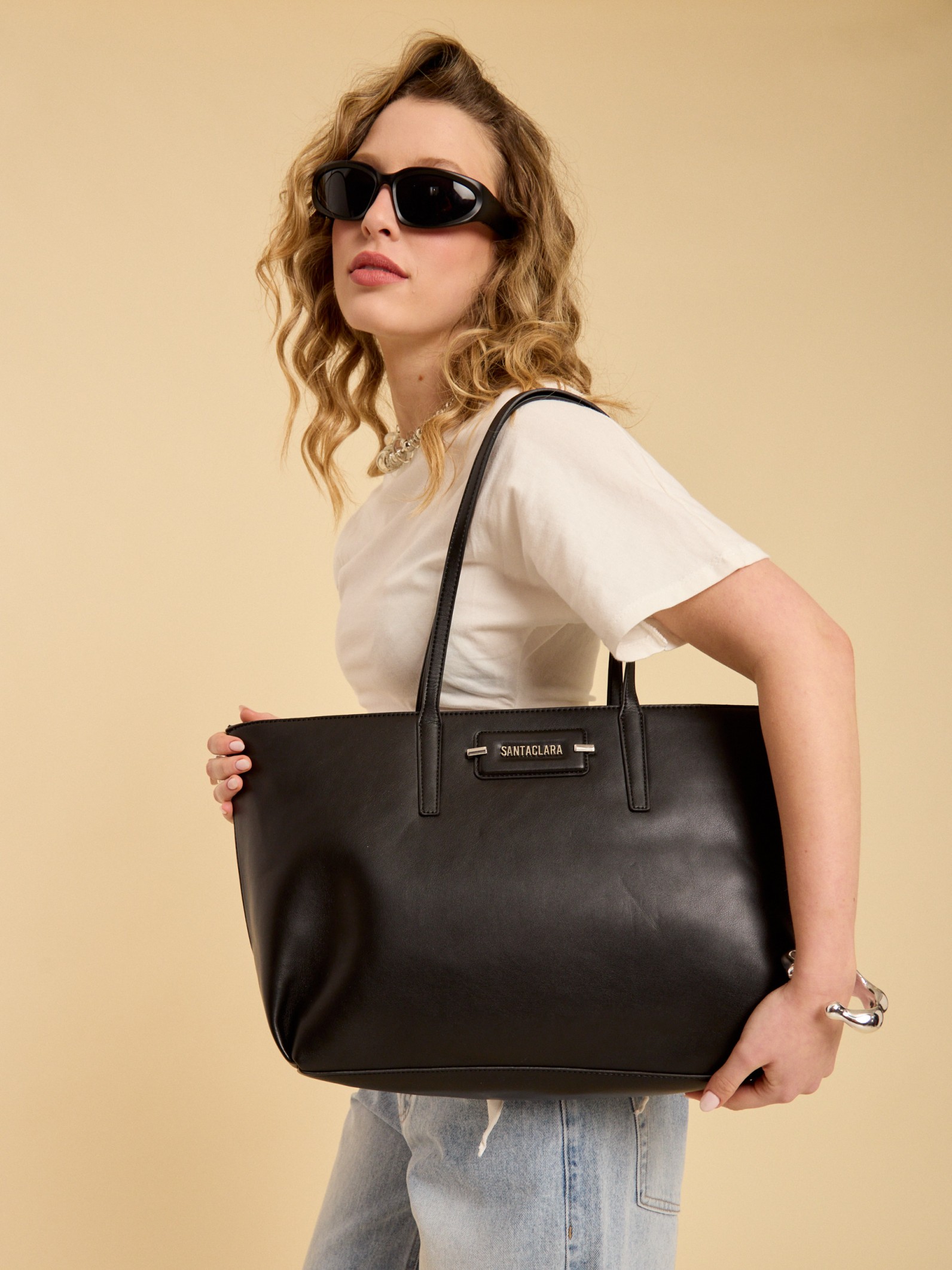 Cartera Shopper Dana Negro